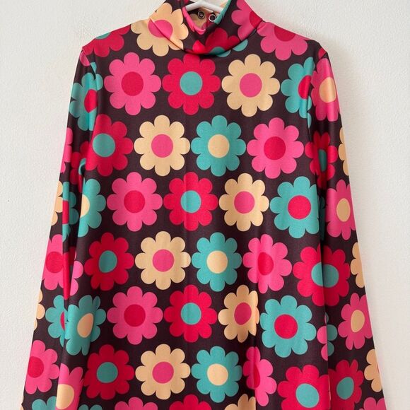 Weissman Boogie Shoes Multi Floral Hippie Dance Costume Size MC (10/12) - Picture 5 of 13